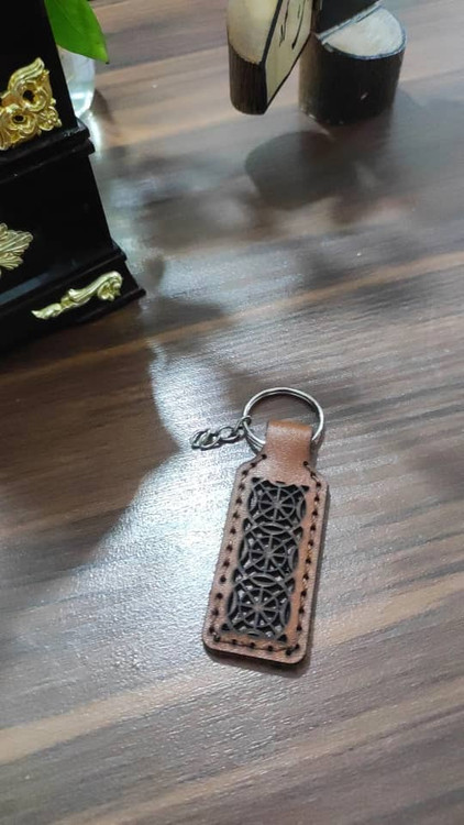 جاکلیدی طرح اسلیمی رنگ عسلی